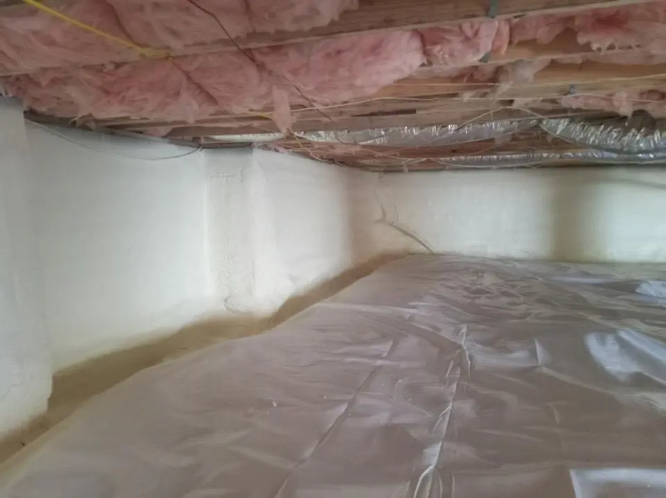 Crawl space encapsulation with closed-cell spray foam for Roof Maintenance in Middle River